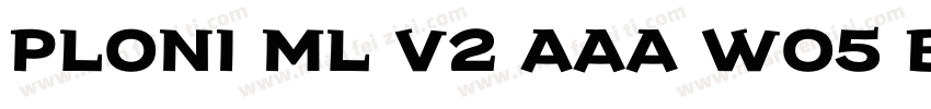 Ploni ML v2 AAA W05 Bold字体转换